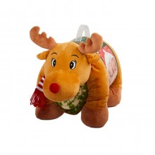 Set peluche e coperta 90x75cm natalizio per natale idea regalo cuscino copertina