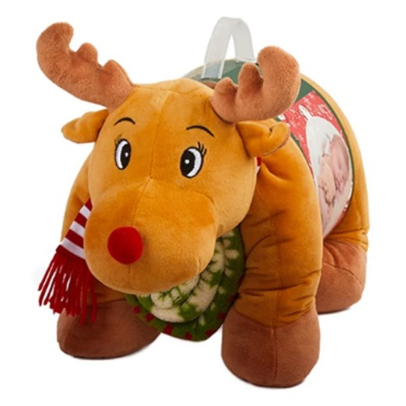Hongu Set peluche e coperta 90x75cm natalizio per natale idea regal...