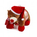 Set peluche e coperta 90x75cm natalizio per natale idea regalo cuscino copertina