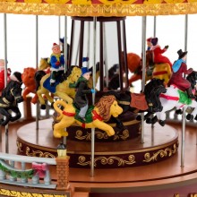 Giostrina Giostra Musicale Carosello Carillon Legno Cavalli rotante luminoso