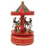 Giostrina Giostra Musicale Carosello Carillon Legno Cavalli rotante...