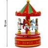 Giostrina Giostra Musicale Carosello Carillon Legno Cavalli rotante...