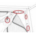 ZANZARIERA TENDA CHIUSURA MAGNETICA MAGIC MESH PORTE BALCONE 210x100 REGOLABILE
