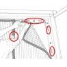 ZANZARIERA TENDA CHIUSURA MAGNETICA MAGIC MESH PORTE BALCONE 210x100 REGOLABILE