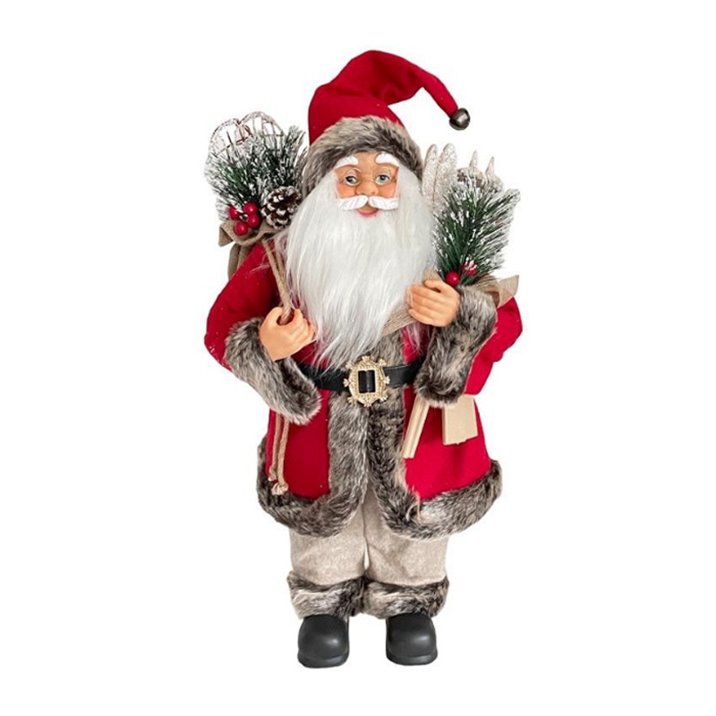 Babbo Natale 40cm Addobbo decorativo Decorazione Festa Natalizia standing