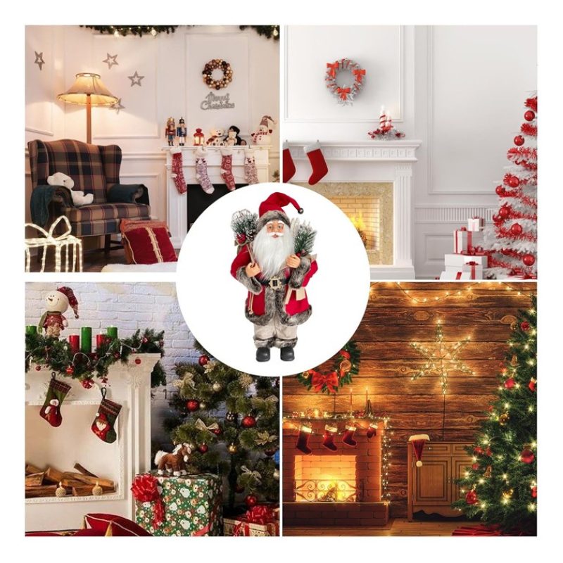 Hongu Babbo Natale 40cm Addobbo decorativo Decorazione Festa Natali...