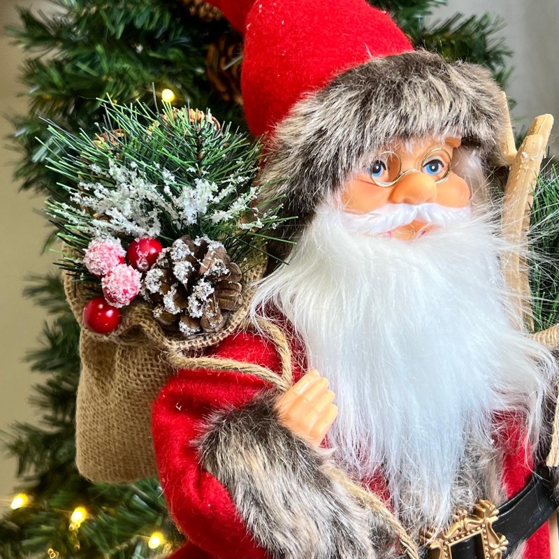 Hongu Babbo natale Noel baba 40Cm Seduto decorazioni natale Addobbo...