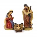 Set 5 Pezzi Natività Presepe In Resina Sacra famiglia 11 cm Decoro Natale