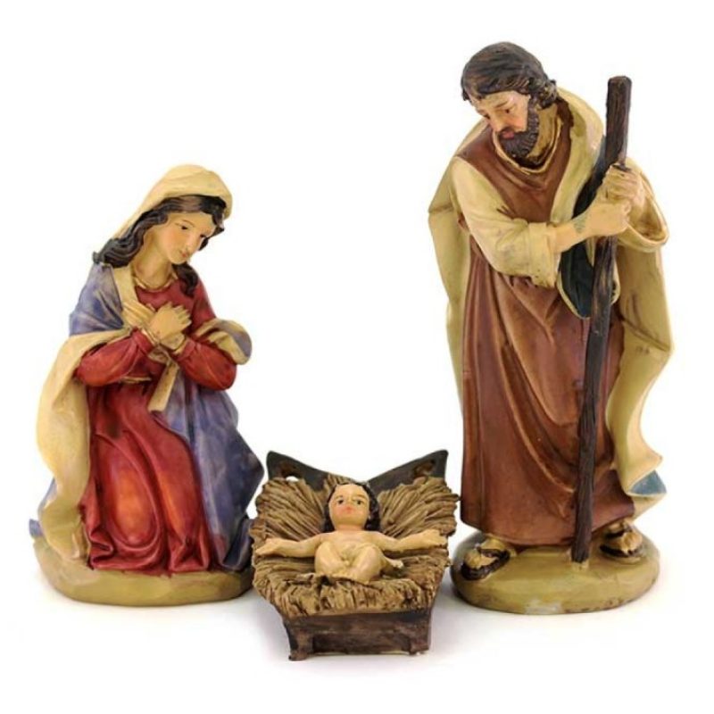 Due Esse Set 5 Pezzi Natività Presepe In Resina Sacra famiglia 11 c...