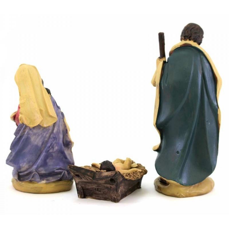Due Esse Set 5 Pezzi Natività Presepe In Resina Sacra famiglia 11 c...