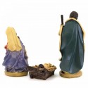 Set 5 Pezzi Natività Presepe In Resina Sacra famiglia 9 cm Decoro Natale