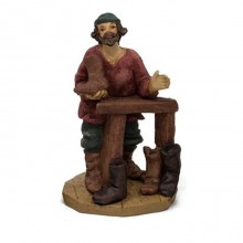 Set 6 Pezzi Pastori Mestieri Presepe In Resina Assortiti 10 cm Decoro Natale