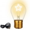 Delin Lampadina filamento stella E27 ricaricabile retro luce decora...