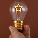 Lampadina filamento stella E27  ricaricabile retro luce decorativa natalizia