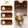Delin Lampadina filamento fiocco di neve E27 vintage luce decorativ...
