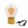 Delin Lampadina filamento fiocco di neve E27 vintage luce decorativ...
