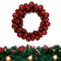 Ghirlanda natalizia rossa 36 cm artificiale festone Corona addobbi di natale