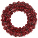 Ghirlanda natalizia rossa 36 cm artificiale festone Corona addobbi di natale