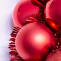 Ghirlanda natalizia rossa 36 cm artificiale festone Corona addobbi di natale