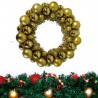 Hongu Ghirlanda natalizia oro 36 cm artificiale festone Corona addo...