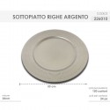 24x Sottopiatti Natalizi In Plastica 33cm Decorazioni Natale Per Tavola argento