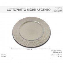 24x Sottopiatti Natalizi In Plastica 33cm Decorazioni Natale Per Tavola argento