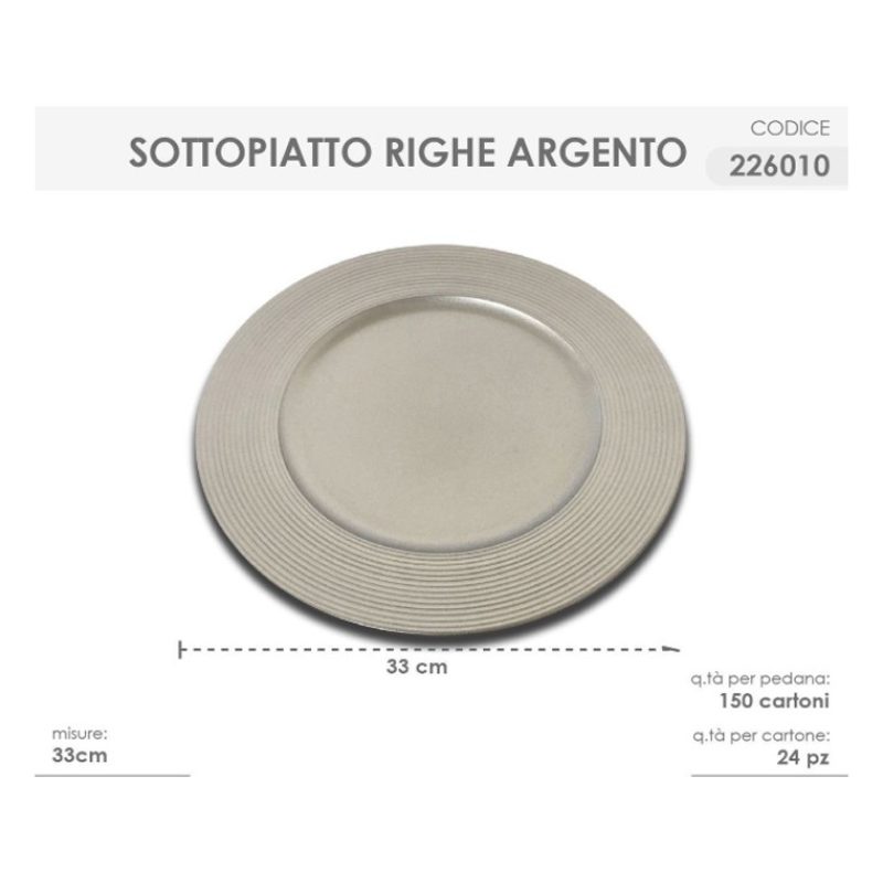 DEL GIUDICE 24x Sottopiatti Natalizi In Plastica 33cm Decorazioni N...