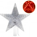 Puntale luminoso per albero di natale proiettore LED rosso forma stella batteria
