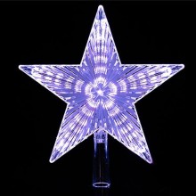 Puntale luminoso per albero di natale proiettore LED glicine forma di stella