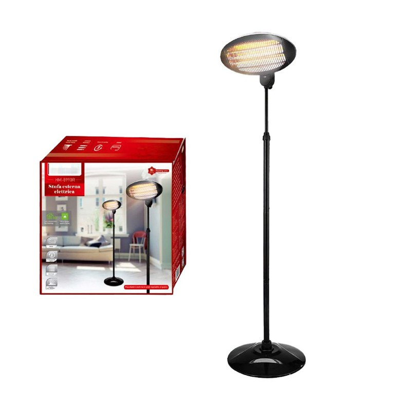 Stufa Esterno 2000W Termosifone regolabile Calorifero Elettrico Fungo Esterni