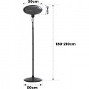 Stufa Esterno 2000W Termosifone regolabile Calorifero Elettrico Fungo Esterni