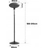 HOOMEI Stufa Esterno 2000W Termosifone regolabile Calorifero Elettr...
