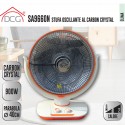 Stufa Elettrica 900W Oscillante Carbon Crystal 40cm Termoventilatore Mod. SA9660