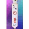 DCG Stufa Elettrica al Carbonio da Pavimento 900 W Bianco Arancio S...