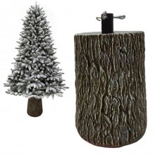 Tronco Base Piede Albero di Natale 40/50cm Decorazione Effetto Legno nero
