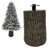 Tronco Base Piede Albero di Natale 40/50cm Decorazione Effetto Legn...