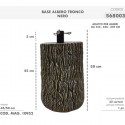 Tronco Base Piede Albero di Natale 40/50cm Decorazione Effetto Legno nero