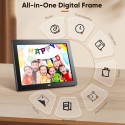 Cornice Digitale HD 10'' Foto JPEG Ingresso USB SD CARD Sveglia Video Calendario