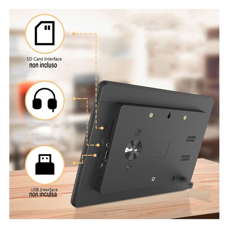 Andowl Cornice Digitale HD 10'' Foto JPEG Ingresso USB SD CARD Sveg...