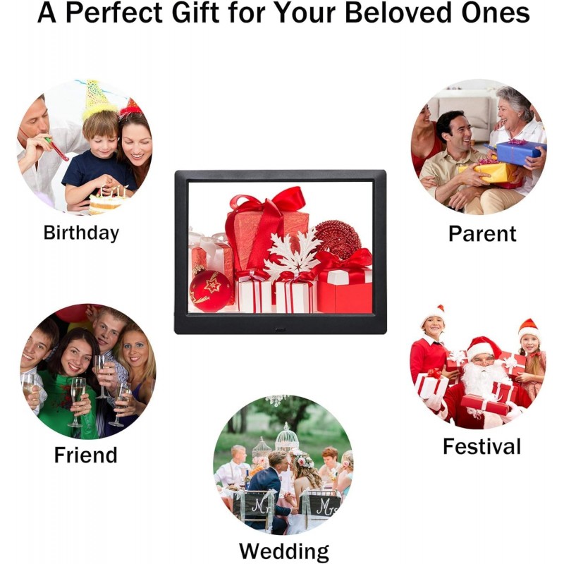 Andowl Cornice Digitale HD 10'' Foto JPEG Ingresso USB SD CARD Sveg...