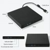 Andowl Masterizzatore DVD esterno lettore CD/RW USB per PC computer...