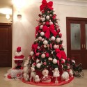 Fiocco grande Imbottito Addobbo rosso 70x80 cm Decorazione natale albero