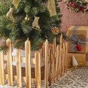 Staccionata In Legno per Albero Natale Recinto 25X125cm giardino piante steccato