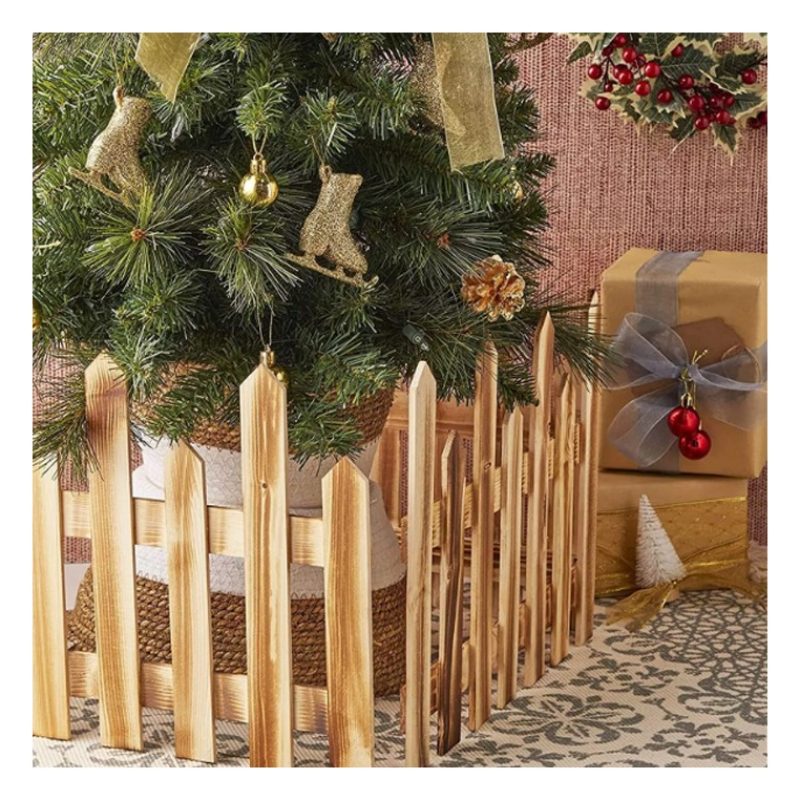Staccionata In Legno per Albero Natale Recinto 25X125cm giardino pi...