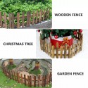 Staccionata In Legno per Albero Natale Recinto 25X125cm giardino piante steccato