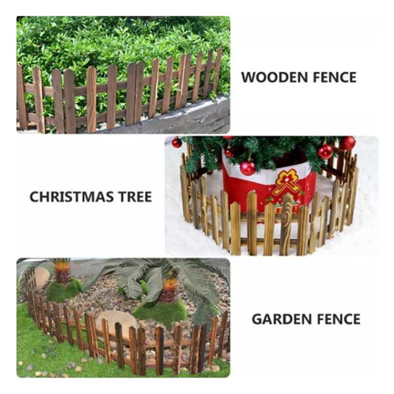 Staccionata In Legno per Albero Natale Recinto 25X125cm giardino pi...