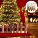 Staccionata In Legno per Albero Natale Recinto 25X125cm giardino piante steccato