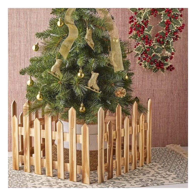 Staccionata In Legno per Albero Natale Recinto 25X125cm giardino pi...