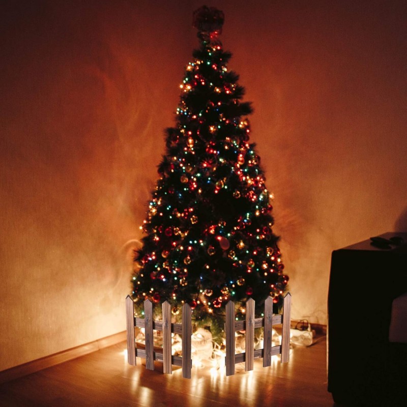 Staccionata In Legno per Albero Natale Recinto 25X125cm giardino pi...