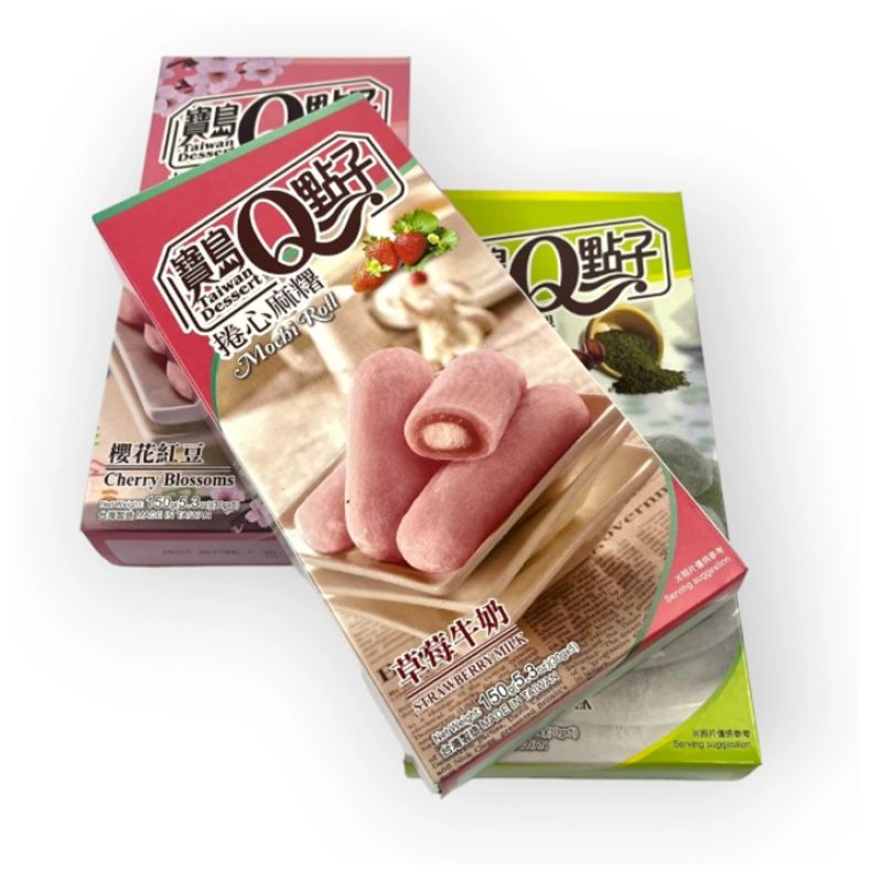 Generico Mochi roll tè matcha / fragola / fagioli rossi e fiori sak...